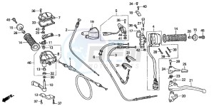 TRX350TE FOURTRAX 350 ES drawing CABLE/SWITCH