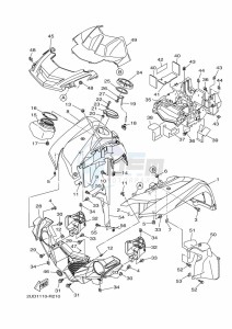 YFM700FWAD GRIZZLY 700 EPS (BLTS) drawing FRONT FENDER