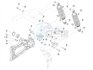 MP3 500 MAXI SPORT ABS (NAFTA) drawing Rear suspension - Shock absorber/s