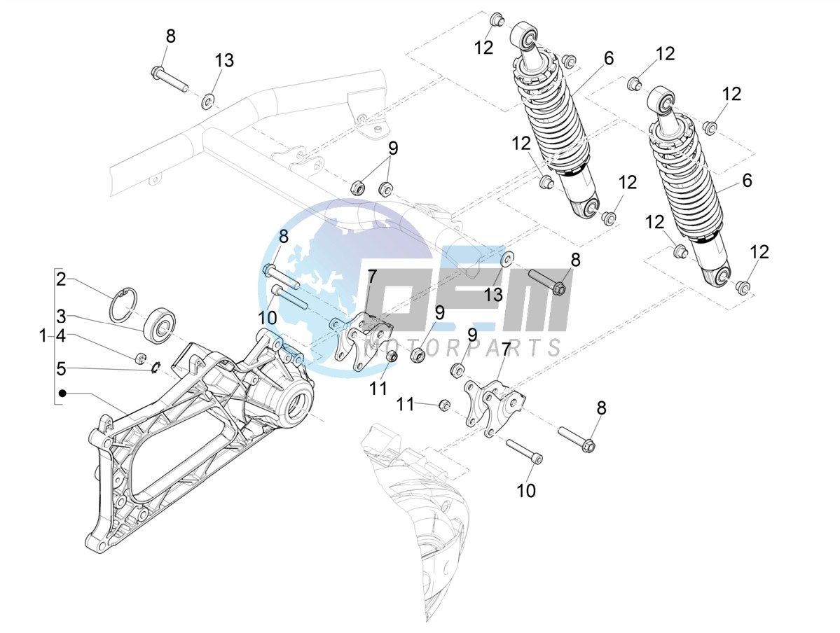 Rear suspension - Shock absorber/s