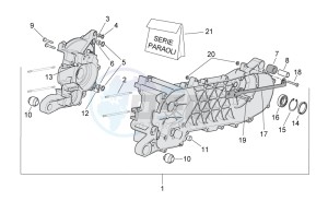 SR 50 H2O new ie AND carb. drawing Crankcase