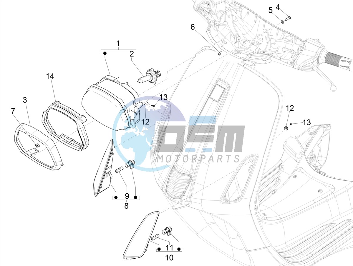 Front headlamps - Turn signal lamps