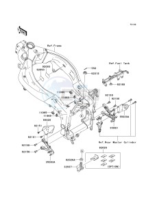 ZX 600 N [NINJA ZX-6RR] (6F) N6F drawing FRAME FITTINGS-- FRONT- -