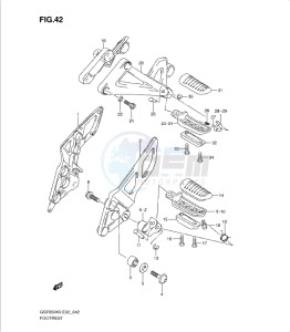 GSF650/S drawing FOOTREST