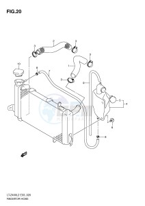 LT-Z400 (E33) drawing RADIATOR HOSE