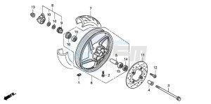 SH150R 125 drawing FRONT WHEEL