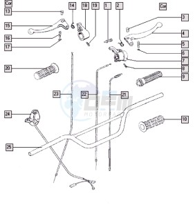 SUPER_TOM_V-K3 50 V-K3 drawing Handlebar-grips-cables