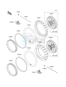 KX 500 E (E15-E16) drawing WHEELS_TIRES