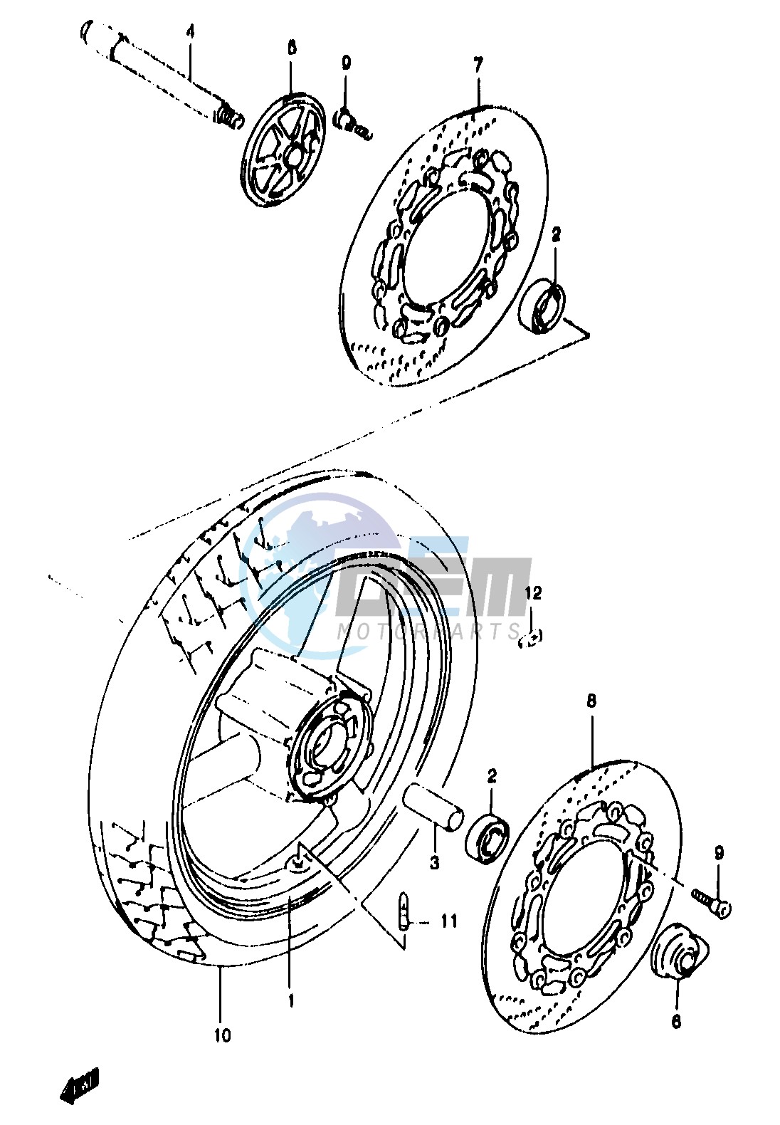 FRONT WHEEL (GSF1200SAV SAW SAX SAY)