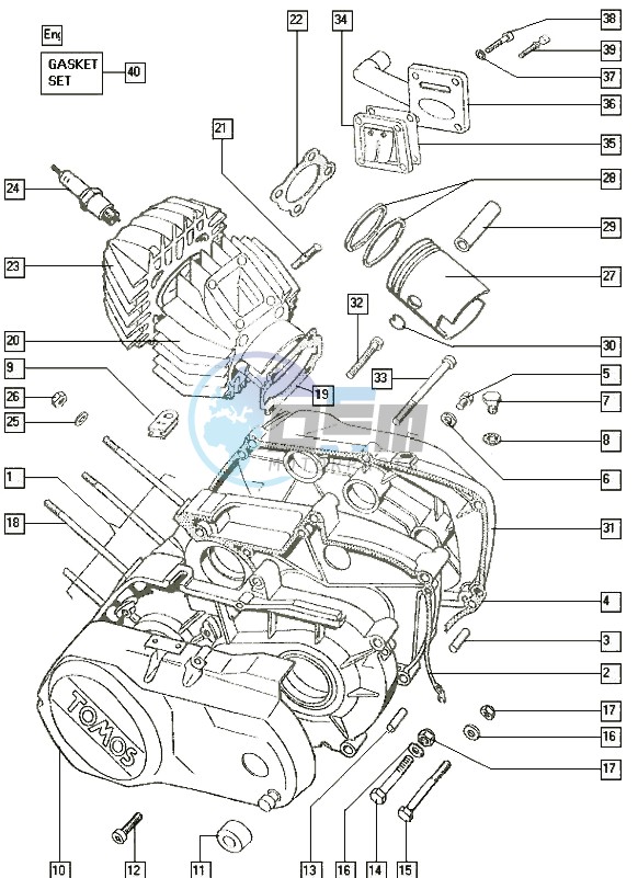 Crankcase-cylinder