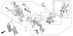 VFR800 drawing R. FRONT BRAKE CALIPER