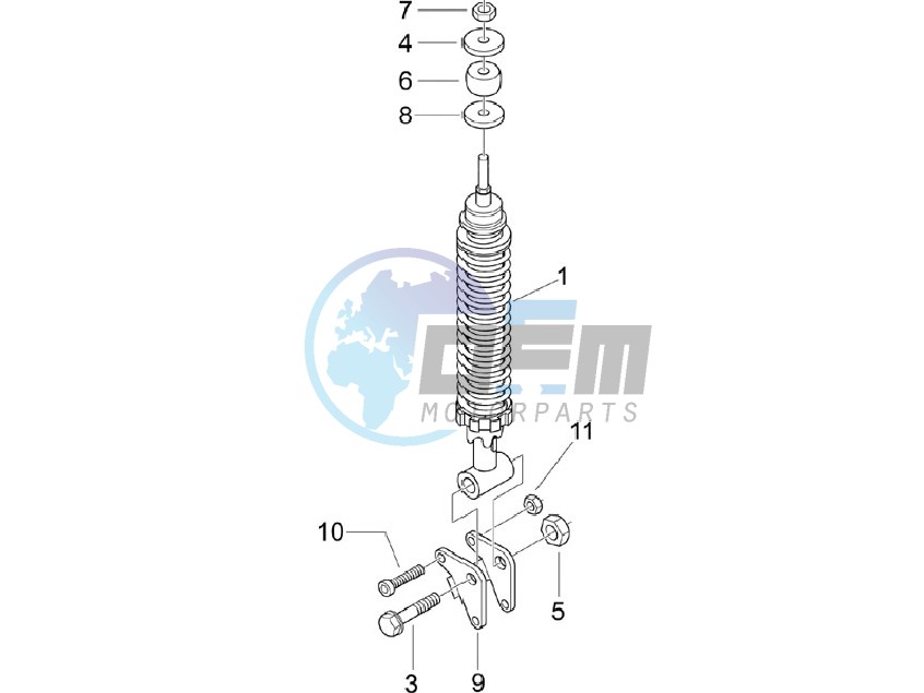 Rear suspension - Shock absorber - s