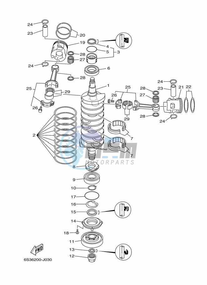 CRANKSHAFT--PISTON