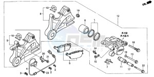 CBF600S drawing REAR BRAKE CALIPER