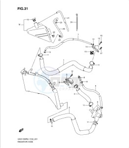 GSX1300R drawing RADIATOR HOSE