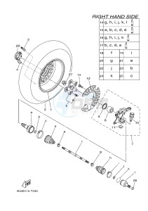 YFM700FWBD YFM70KPHJ KODIAK 700 EPS HUNTER (B32N) drawing FRONT WHEEL 2