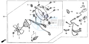 CRF250X drawing COOLING FAN