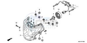 CBR600FAC drawing HEADLIGHT