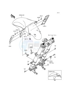 ZZR1400 ABS ZX1400FFF FR GB XX (EU ME A(FRICA) drawing Front Fender(s)