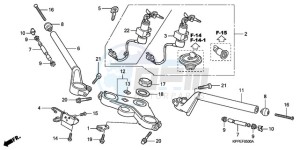 CBR125RW9 Europe Direct - (ED) drawing HANDLE PIPE/TOP BRIDGE