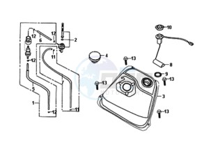 SYMPHONY SR 50 L6 drawing GAS TANK -  PETROL VALVE