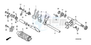 TRX400XD TRX400XD Australia - (U) drawing SHIFT DRUM/SHIFT FORK