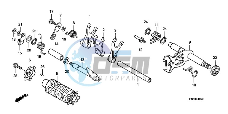 SHIFT DRUM/SHIFT FORK