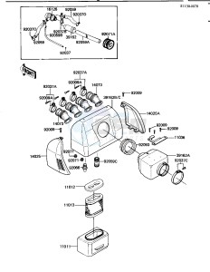 KZ 1100 B [GPZ) (B1-B2) [GPZ) drawing AIR CLEANER -- KZ1100-B2- -