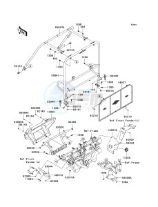 KAF 950 F [MULE 4010 DIESEL 4X4] (F9F-FAF) FAF drawing GUARDS_CAB FRAME