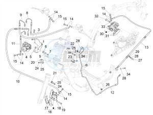 MEDLEY 125 4T IE ABS E4 2020 (APAC) drawing Brakes pipes - Calipers (ABS)