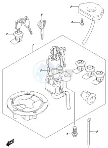 DL650 drawing LOCK SET (FOR TOP CASE,SIDE CASE)