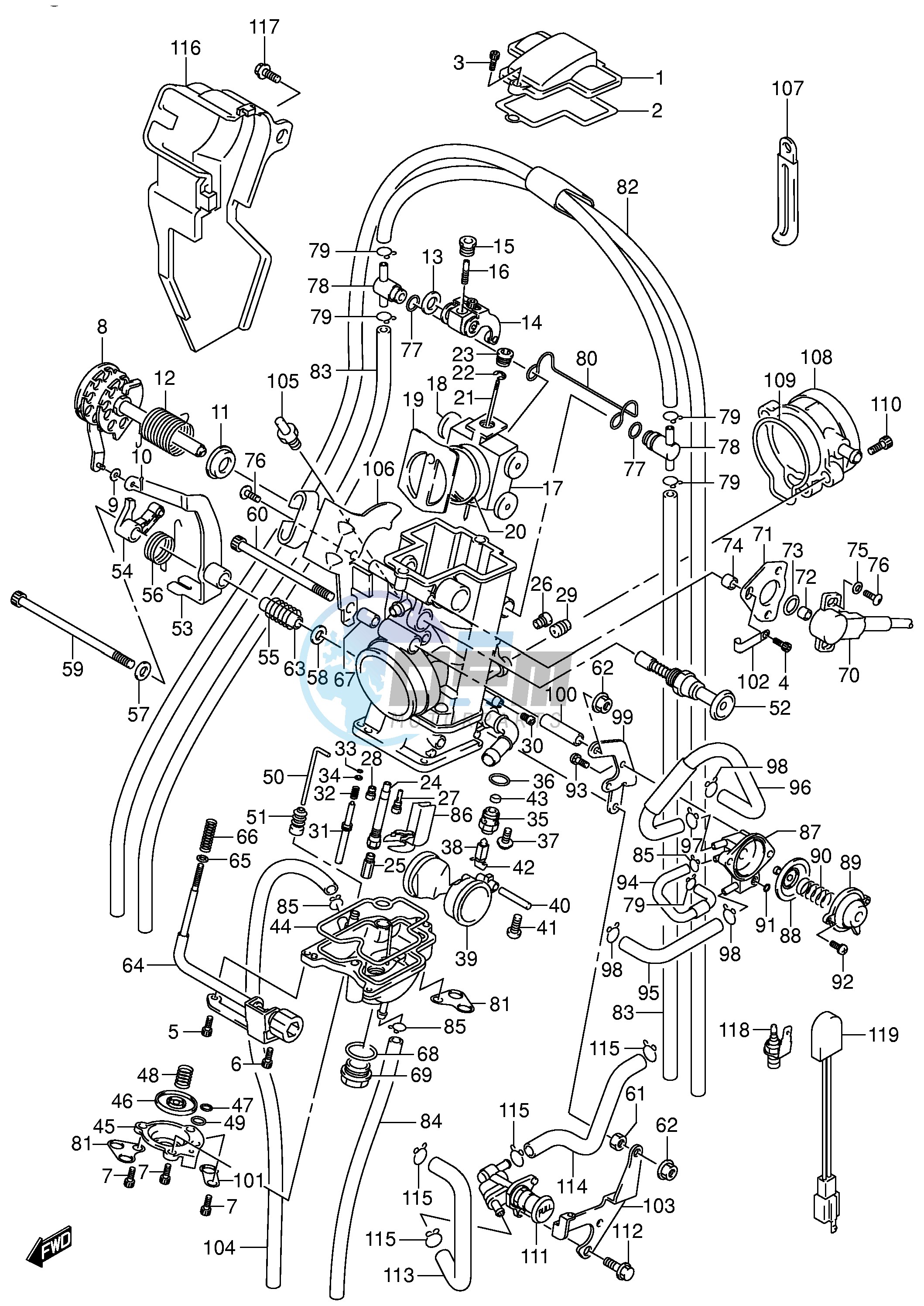 CARBURETOR (DR-Z400K3 EK3 K4 EK4)