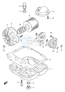 GS500E (E2) drawing OIL FILTER - OIL PUMP