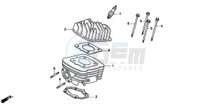 SFX50 drawing CYLINDER/CYLINDER HEAD