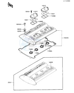 ZL 1000 A [ZL1000 ELIMINATOR] (A1) drawing CYLINDER HEAD COVER