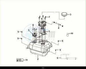 FIDDLE II 50 EFI (AF05W6-NL) (M2) drawing FUEL TANK