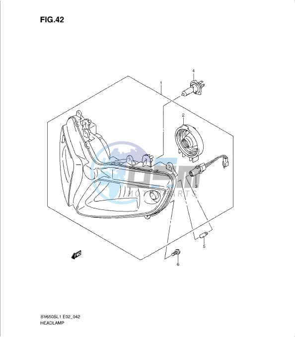 HEADLAMP (SV650SL1 E2)