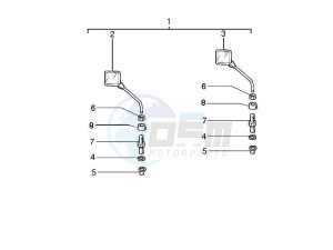 PX 125 2T NOABS E3 (EMEA, APAC) drawing Driving mirror/s