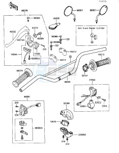 KL 250 D [KLR250] (D7-D9) [KLR250] drawing HANDLEBAR