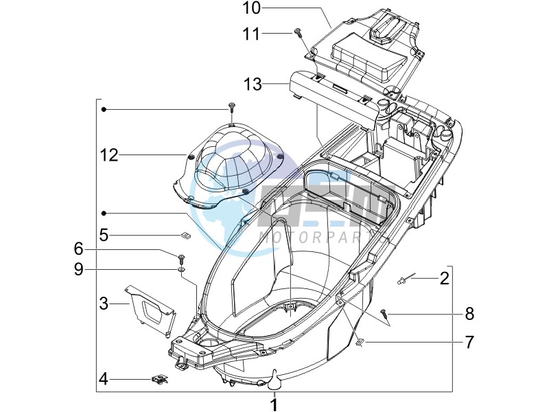 Helmet box - Undersaddle