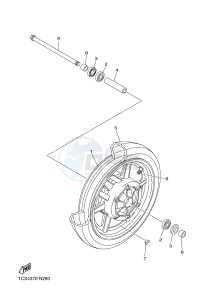 XVS1300A MIDNIGHT STAR (1CS9) drawing FRONT WHEEL