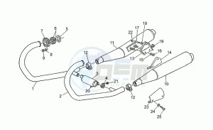 Nevada 750 drawing Exhaust unit