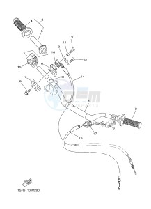 YZ125 (1SR9 1SRA 1SRB 1SRC 1SRC) drawing STEERING HANDLE & CABLE