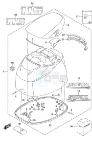 DF 115A drawing Engine Cover