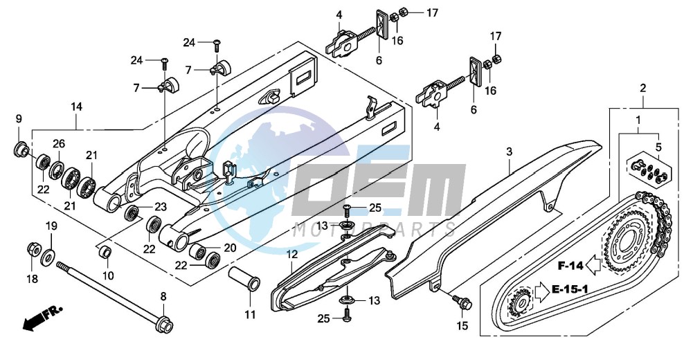 SWINGARM (CBF600S8/SA8/N8/NA8)