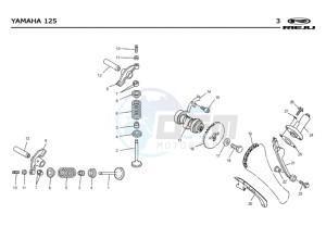 RS2-125-MATRIX-PRO-GREEN drawing VALVES - DISTRIBUTION CHAIN  Yamaha 125 4t Euro 2