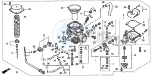 VT600C drawing CARBURETOR (SINGLE)