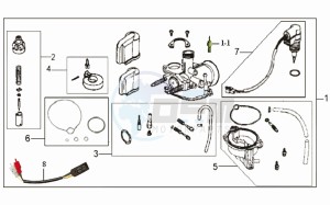 JET SPORT X R 25KMH 50 drawing CARBURATOR