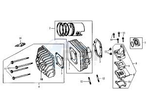 JET - 50 cc drawing CYLINDER HEAD