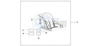 CB600FA9 France - (F / ABS CMF 25K) drawing HUGGER PEARL PEARL COOL WHITE